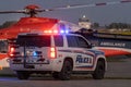 Air Ambulance and Police Cruiser