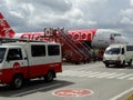 Air Asia plane at Cebu airport, Philippines Royalty Free Stock Photo