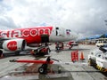 Air Asia plane at Cebu airport, Philippines Royalty Free Stock Photo