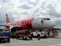 Air Asia plane at Cebu airport, Philippines Royalty Free Stock Photo