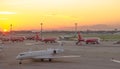 Air Asia plane at Don Mueang Airport Royalty Free Stock Photo