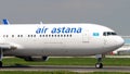 Air Astana Boeing 767 landing Royalty Free Stock Photo