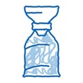 air bag for asthmatic doodle icon hand drawn illustration