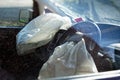 Air bags have deployed after a car accident Royalty Free Stock Photo