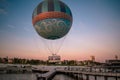 Air balloon ascending on sunset background in Lake Buena Vista 2