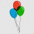 Air balloon flat vector icon. Birthday baloon illustration on is