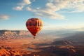 Air balloon flight at the zuni desert. The Zuni Reservation is in New Mexico on the Arizona Border