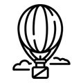 Air balloon icon, outline style Royalty Free Stock Photo