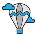 Air balloon icon vector design template basic RGB Royalty Free Stock Photo