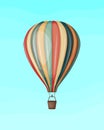Air balloon. An image of a balloon for flying and traveling. Hot air balloon. Multicolored balloon. Vector illustration Royalty Free Stock Photo