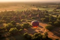 air balloon over region country Bagan Myanmar with Ai Generator