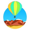 Air balloon on ridges