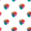 Seamless retro background with party balloons of different colors. Royalty Free Stock Photo