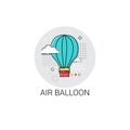 Air Balloon Trip Travel Tourism Icon