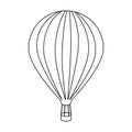 Air balloon for walking. Transport works on warm air. Transport single icon in outline style vector symbol stock