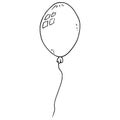 Air balloons. Vector illustration of sketch balloon for childrens holiday