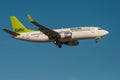 Air Baltic Boeing 737-300 in the air Royalty Free Stock Photo