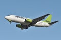 Air Baltic Boeing 737-31S airplane Royalty Free Stock Photo