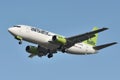 Air Baltic Boeing 737-31S airplane Royalty Free Stock Photo