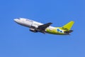 Air Baltic Boeing 737 take-off Royalty Free Stock Photo