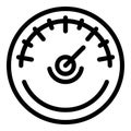 Air barometer icon, outline style Royalty Free Stock Photo