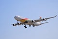 Air Belgium Airbus A340-300 Coming In For A Landing Royalty Free Stock Photo