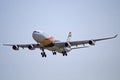 Air Belgium Airbus A340-300 Front View Royalty Free Stock Photo