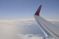 Air Berlin Wing above Clouds Royalty Free Stock Photo