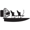 Airboat icon on white background. Airboat sign. Boat symbol. flat style Royalty Free Stock Photo