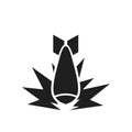 Air bomb and explosion icon. war and weapon symbol. isolated vector image Royalty Free Stock Photo