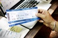 Air Booking Airline Ticket Concept