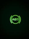 Air brake system light logo glowing green