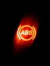 Air brake system light logo glowing orange fire