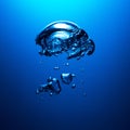 Air bubble underwater Royalty Free Stock Photo