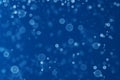 Air bubbles in blue water, blue water abstract background Royalty Free Stock Photo