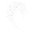 Air bubbles in fizzy carbonated drink, beer, seltzer, soda, lemonade, sparkling wine. Underwater oxygen stream in Royalty Free Stock Photo