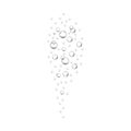 Air bubbles in fizzy drink, carbonated water, soda, lemonade, sparkling wine. Underwater oxygen bubbles rising up in sea Royalty Free Stock Photo