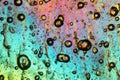 Air bubbles in ice under the microscope Royalty Free Stock Photo