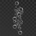 Air bubbles icon, realistic style