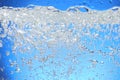 Air bubbles rise from the water Royalty Free Stock Photo