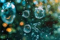 Air bubbles water. Generate Ai Royalty Free Stock Photo