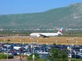 Air Canada airplane at the Athens International Airport Royalty Free Stock Photo