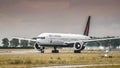 Air Canada Boeing 777 departing from Amsterdam Schiphol Royalty Free Stock Photo