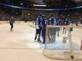 Air Canada Centre. Toronto Maple Leafs post game celebration