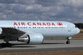 Air Canada plane, close-up view