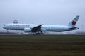 Air Canada plane taking off from Munich Airport MUC