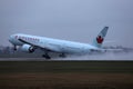 Air Canada plane landing on Munich Airport MUC