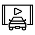 Air car cinema icon outline vector. Auto drive