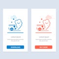 Air, Car, Gas, Pollution, Smoke Blue and Red Download and Buy Now web Widget Card Template