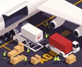 Air Cargo Isometric Concept Royalty Free Stock Photo